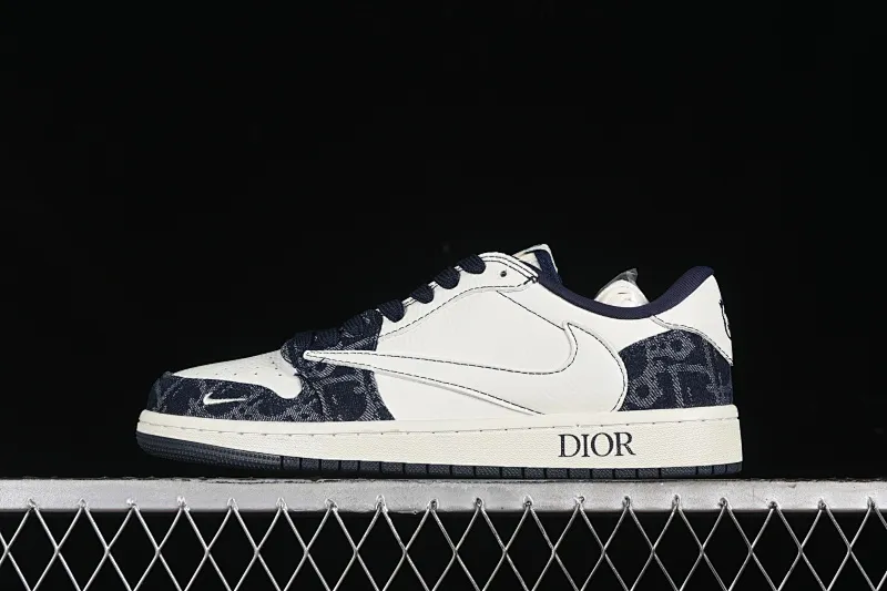 All categories Air Jordan Jordan series basketball shoes Air Jordan 1 Low High-end customized low-top sneakers Travis Scott x Fragment Design x Air Jordan 1 Low OG SP AJ1 Joe 1 Dior joint-white and blue denim low-top cultural casual sneakers CH6336-017